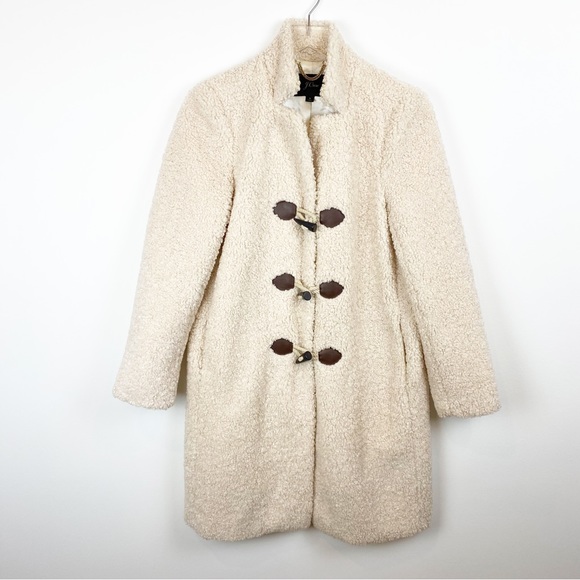 J. Crew | Shearling Sherpa Toggle Coat in Cement - Picture 3 of 13